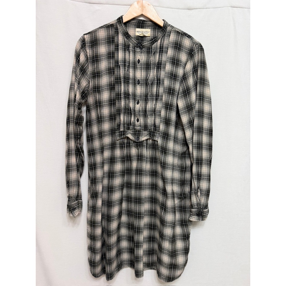 Denim & Supply Ralph Lauren Women's Plaid Pintuck Tunic Shirt Dress Size Large